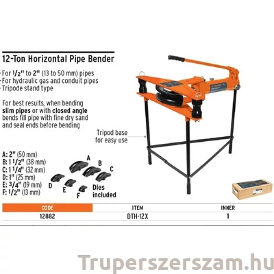 Kép 2/3 - Csőhajlító Truper (DTH-12X)