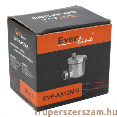 Kép 2/2 - Automata Légtelenítő szelep 1/2", króm sarok (EVP-AA12M-5)