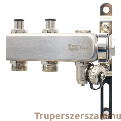 Kép 2/3 - Szelepes Osztó-gyűjtő, INOX 6 körös 1”x3/4” osztóvéggel (nem autómata)(EVP-DSA3411-6)