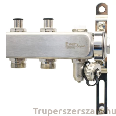 Kép 2/3 - Szelepes Osztó-gyűjtő, INOX 1”x3/4” 2-3-4-5-6-7-8-9-10-11-12 körös, osztóvéggel (nem autómata)(EVP-DSA3411)