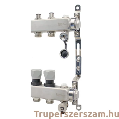 Kép 3/3 - Szelepes Osztó-gyűjtő, INOX 6 körös 1”x3/4” osztóvéggel (nem autómata)(EVP-DSA3411-6)