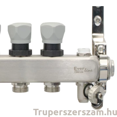 Kép 2/3 - Padlófűtés áramlásmérős osztó-gyűjtő 2-3-4-5-6-7-8-9-10-11-12 körös, osztóvéggel (nem autómata) (EVP-DSB3411)