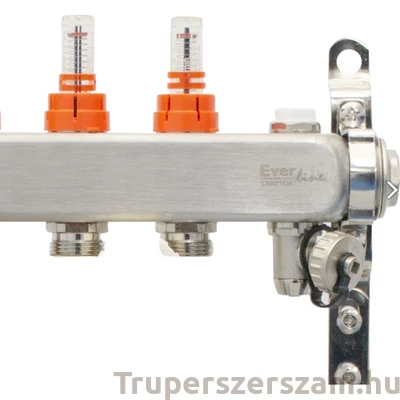 Kép 3/3 - Padlófűtés áramlásmérős osztó-gyűjtő 2-3-4-5-6-7-8-9-10-11-12 körös, osztóvéggel (nem autómata) (EVP-DSB3411)