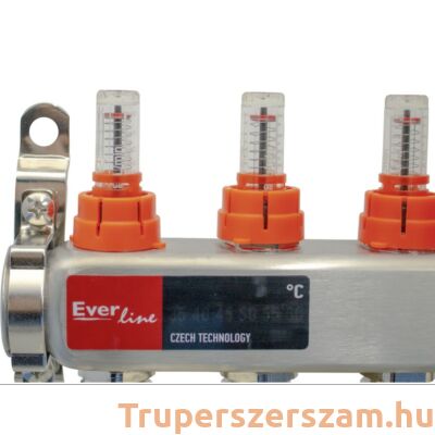 Padlófűtés áramlásmérős osztó-gyűjtő 6 körös, (EVP-DSC3411-6)