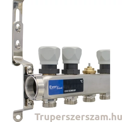 Kép 3/3 - Padlófűtés áramlásmérős osztó-gyűjtő   2-3-4-5-6-7-8-9-10-11-12 körös, (EVP-DSC3411)