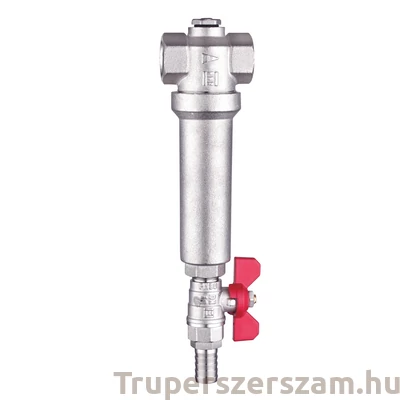 Kép 1/2 - Egyenes vízszűrő 3/4" fém visszaöblíthető,  100 mikronos (EWF-AU34)