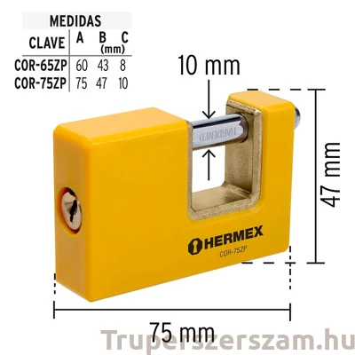 Kép 5/5 - Lakat "U" alakú (COR-75ZP)