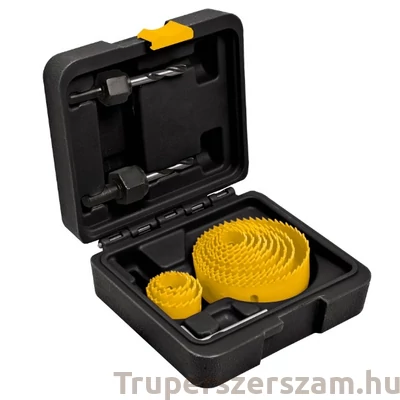 Kép 3/3 - Körkivágó készlet,12 db fúrószárat, 2 db tokmányt és imbuszkulcsot tartalmazó készlet, (KIT-14P)