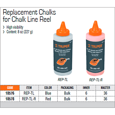 Kép 2/3 - Kréta kijelölő zsineg utántöltéséhez