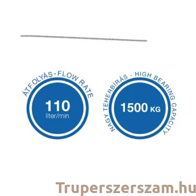 Kép 2/3 - Kültéri víznyelő, öntöttvas ráccsal, 110mm vízszintes elfolyás (KVB-110-Li)