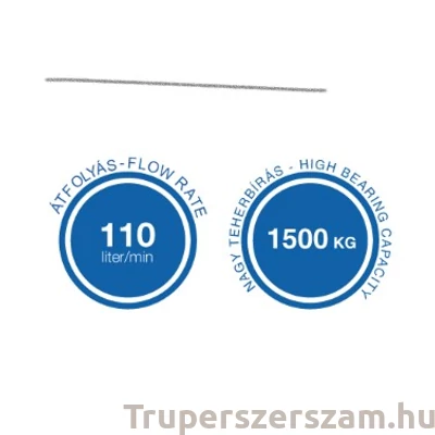 Kép 2/3 - Kültéri víznyelő, öntöttvas ráccsal, 110mm vízszintes elfolyás (KVB-110-Li)