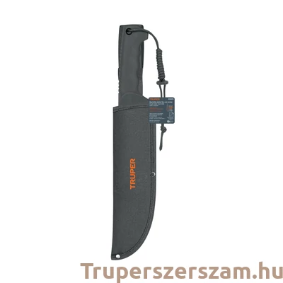 Kép 2/3 - Bozótvágó kés, machete akasztóval, 25 cm penge hossz, fröccsöntött rezgéscsillapító nyél+ tokkal (MACH-10X)