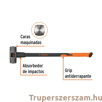 Kép 2/2 - Kőtörő, bontó kalapács 5,5 kg, üvegszálas nyél (MD-12F)