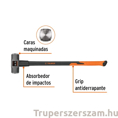 Kép 2/2 - Kőtörő, bontó kalapács 5,5 kg, üvegszálas nyél (MD-12F)