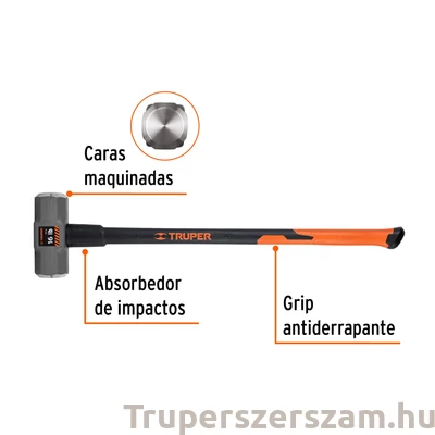 Kép 2/3 - Kőtörő, bontó kalapács 7,27 kg, üvegszálas nyél (MD-16F)