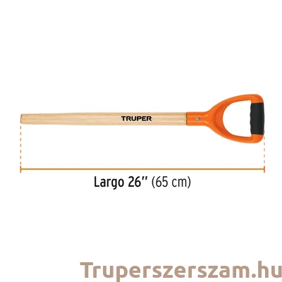 Kép 2/2 - Nyél ásó/lapáthoz Truper ásónyél D nyél(65 cm hosszú) (MG-PY-P)