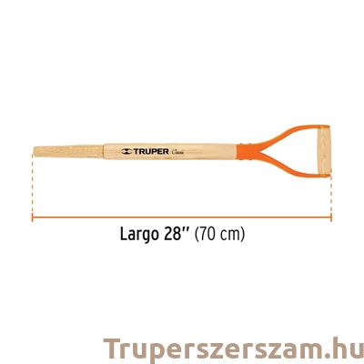 Kép 2/2 - Nyél ásó/lapáthoz Truper ásónyél D nyél (70 cm hosszú) (MG-PY)