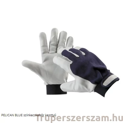 Kép 1/2 - PELICAN BLUE színkecskebőr kesztyű, Méret:7-11