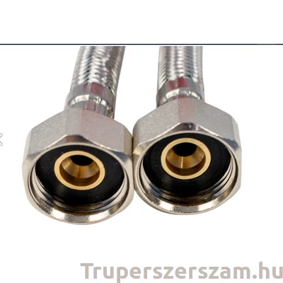 Kép 2/2 - Gumival bevont flexibilis bekötőcső BB 1/2"-1/2" 200 cm, inox, EPDM-vel erősítve, 90C 10 bar réz csatlakozóval (RD312-200)