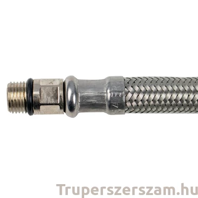 Kép 2/2 - Flexibilis bekötőcső vízhez inoxal M10, 1/2" 80 cm+17 mm (ER-RS312-80-17)