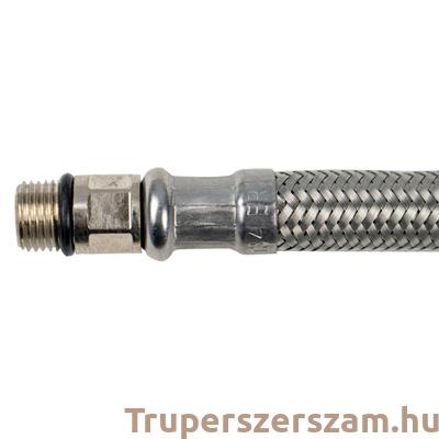 Kép 2/2 - Flexibilis bekötőcső vízhez inoxal 30cm+17mm 3/8"BM (ER-RS338-30-17)