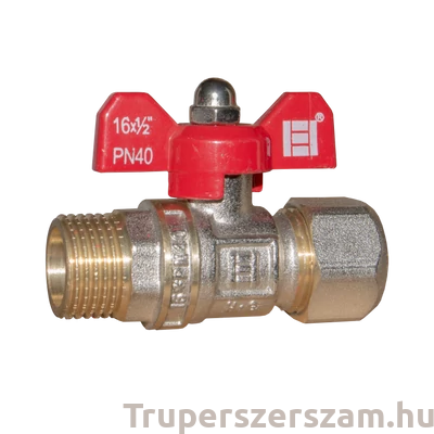 Kép 2/3 - Golyóscsap pillangó karos KM 16x1/2" ötrétegű csőhöz (RB-D1612M)