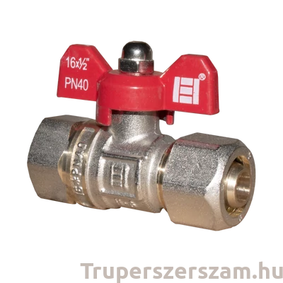 Kép 2/4 - Golyóscsap pillangó karos BM 16x1/2" ötrétegű csőhöz (RB-D1612F)