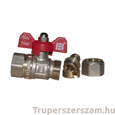 Kép 4/4 - Golyóscsap pillangó karos BM 16x1/2" ötrétegű csőhöz (RB-D1612F)