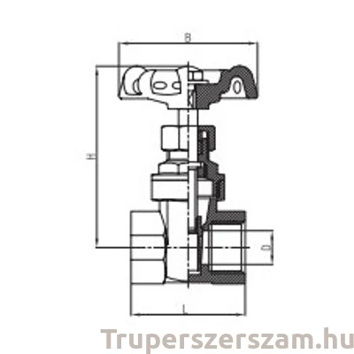 Kép 2/4 - Tolózár szelepes csap 2" (RB-RS22)