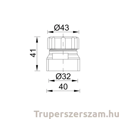 Kép 2/2 - Légbeszívó Ø32 mm-es szifonokhoz (STY-032-L)