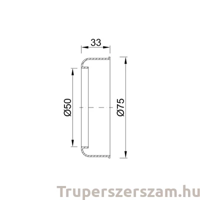 Kép 2/2 - Csőtakaró átm.: 50 mm, rozetta, (STY-067-50)