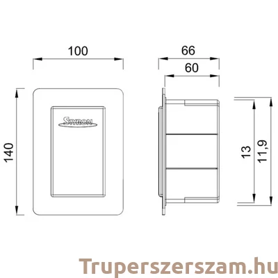 Kép 2/3 - Falba építhető klímaszifon bűzzárral + klímaszifon doboz (STY-300-KLE+MD)