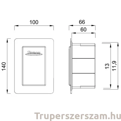Kép 2/2 - Falba építhető klímaszifon doboz, szifon nélkül (STY-300-MD)