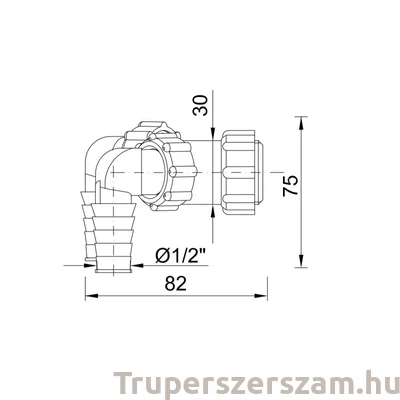 Kép 2/2 - Mosógépszifon, Y bekötő mosógéphez, kettő csatlakozóval, 32 lefolyócsőhöz (STY-519)
