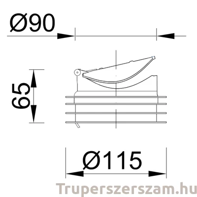 Kép 2/2 - Visszacsapó szelep, WC bekötőhöz (STY-530-V)