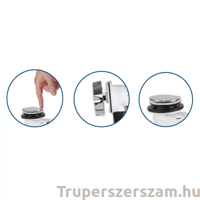 Kép 2/3 - Kádszifon, automata, krómozott 110 cm (STY-536-A-K-110)