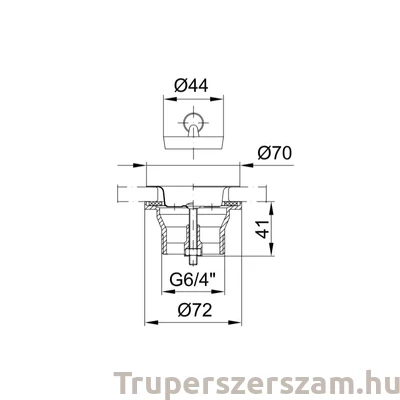 Kép 2/2 - Leeresztőszelep, 6/4" (STY-543)