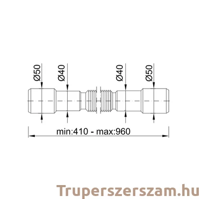 Kép 2/2 - Jollyflex 50/40-40/50 műanyag lefolyócső (STY-617-1)