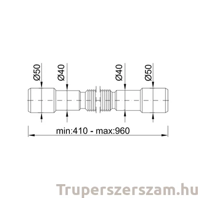 Kép 2/2 - Jollyflex 50/40-40/50 műanyag lefolyócső (STY-617-1)
