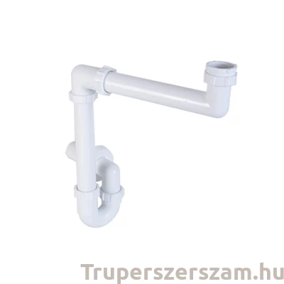 Kép 1/2 - Helytakarékos csőszifon 6/4", leeresztőszelep nélkül, 40 mm-es (STY-641-2)