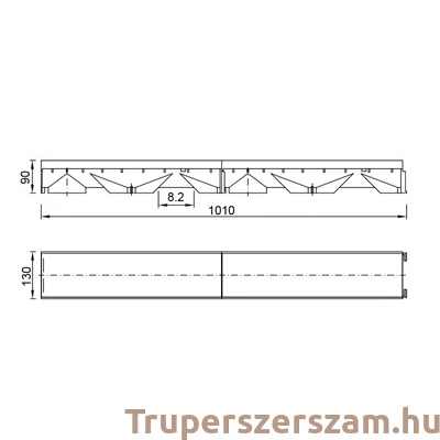 Kép 3/3 - Kültéri folyóka sarokelem, horganyzott (STY-903)