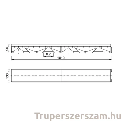 Kép 2/2 - Kültéri folyóka, 1 m fedrács nélkül (STY-900-1)