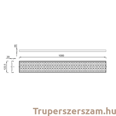 Kép 2/2 - Kültéri folyóka horganyzott fedrács (STY-900-2)