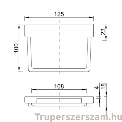 Kép 2/2 - Kültéri folyóka végzáró elem, magas, nagy teherbírású folyókához (STY-908)