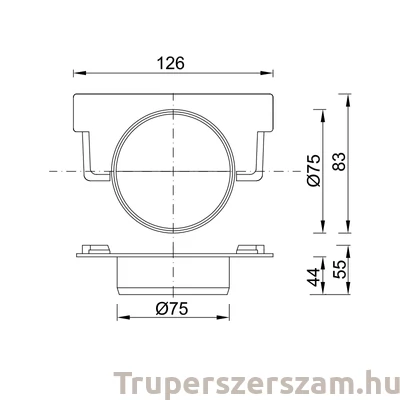Kép 2/2 - Kültéri folyóka bekötő elem, alacsony folyókához (STY-909)
