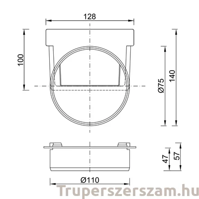 Kép 2/2 - Kültéri folyóka bekötő elem, magas folyókához (STY-910)