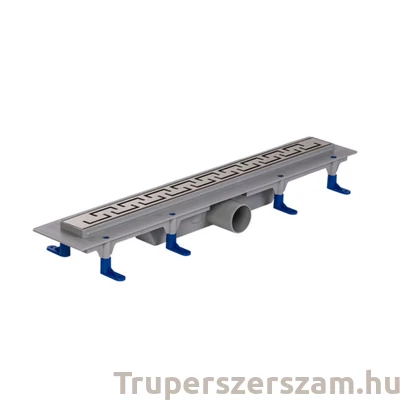 Kép 1/2 - Zuhanyfolyóka egyenes, 600 mm-es CHAIN rozsdamentes keskeny fedráccsal (STY-CH-60)