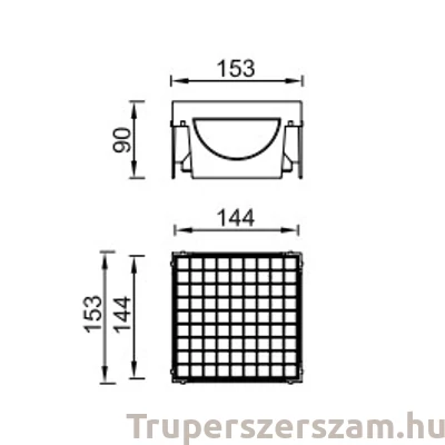 Kép 2/2 - Kültéri folyókához T-idom műanyag (STY-900-T-M)