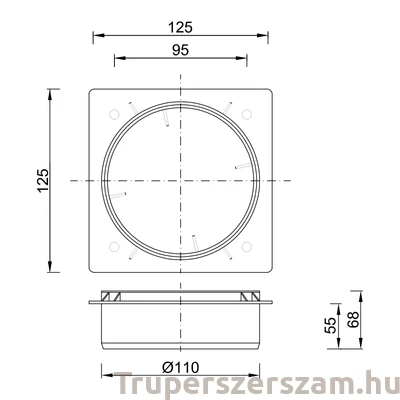 Kép 2/2 - Kültéri folyóka alsó bekötő idom (STY-911)