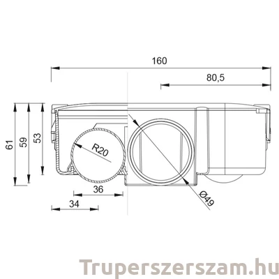 Kép 2/2 - Kettős bűzzár zuhanyfolyókához  (STYMM-6000)